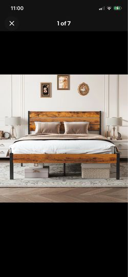Queen bed fram