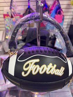 Black Football Purse