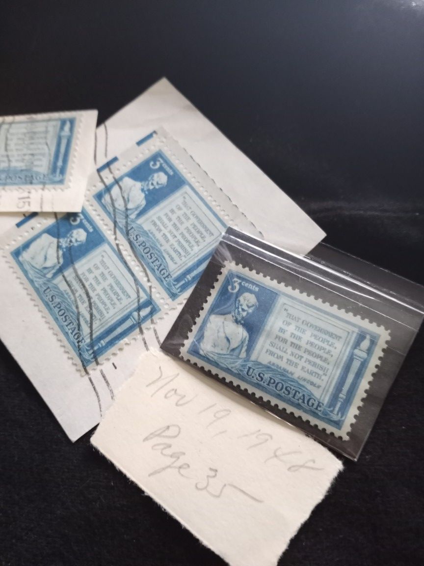 Lincoln Gettysburg Address 3c stamp