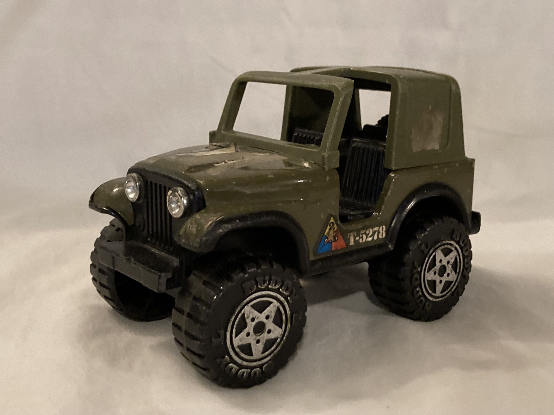 Vintage Buddy L Corp Metal Military JEEP 6 Inch Car Truck Suv Toy - See Pics!!