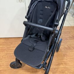 Silver Cross Stroller With Tandem Seat And Bassinet