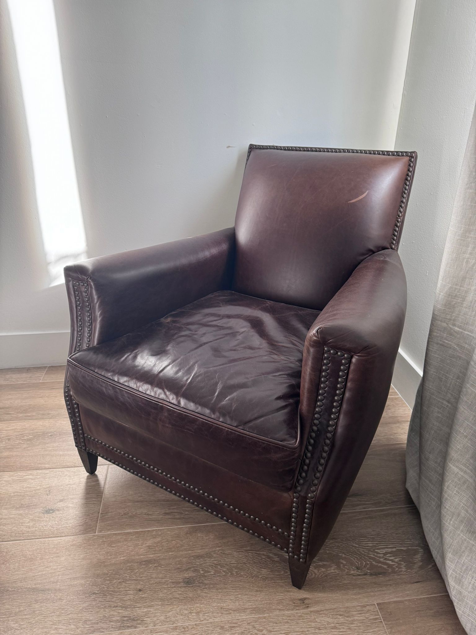 RH Leather Armchairs 