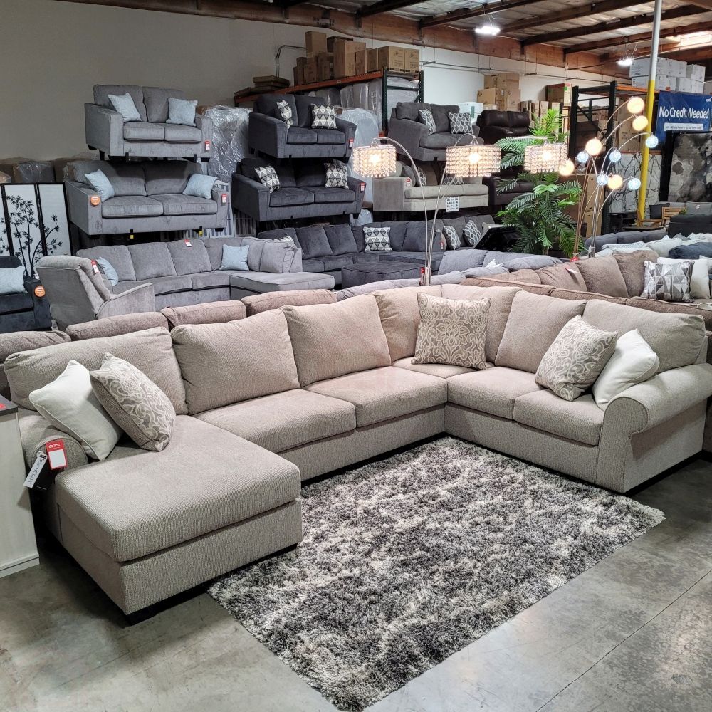 NEW SECTIONAL SOFA SLATE COLOR || SKU#ASH51503RAFTC