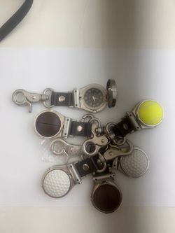 Sports Ball Keychain Clip-On Watches – Set of 6