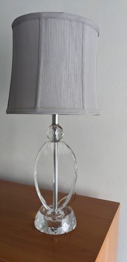 Crystal Table Lamp With Grey Shade (Second One Free)