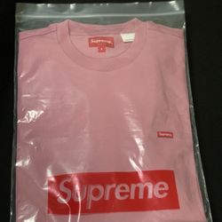Supreme Small Box L/S Tee Pink | Small BRAND NEW