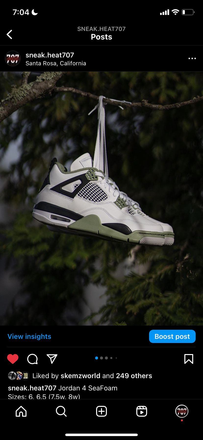 Jordan 4 SeaFoam