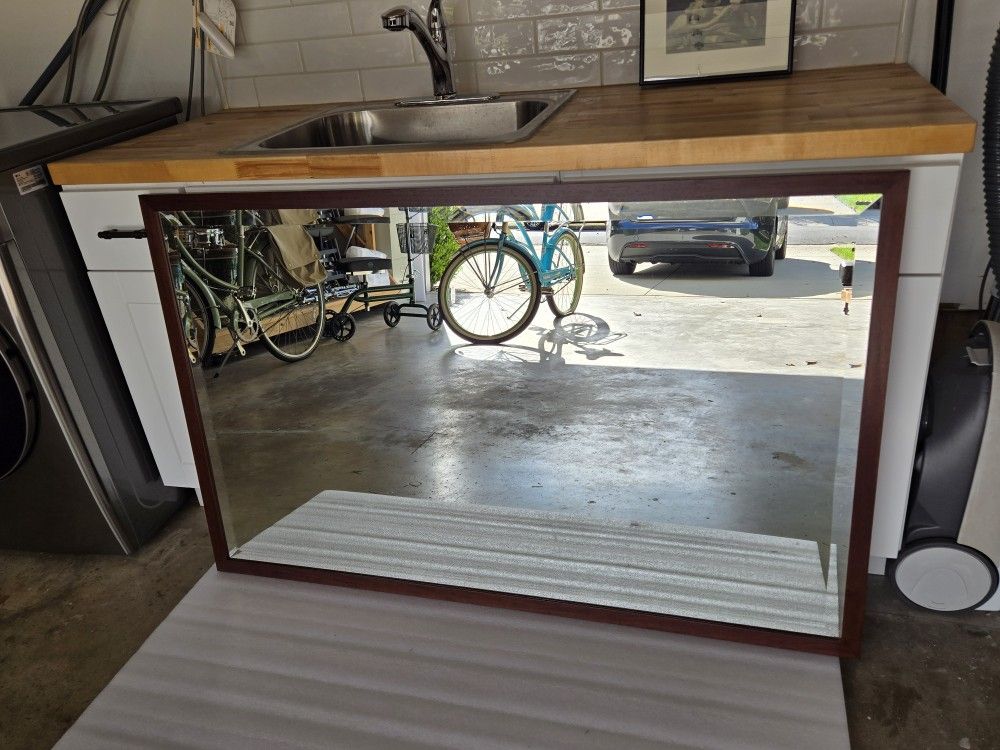 54" x 34" Wood-Framed Mirror