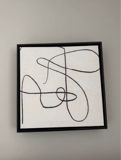 Abstract Line Art Framed Canvas