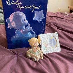 Precious moments “Wishes begin with you” Figurine And Photo Frame