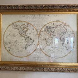 Framed world map