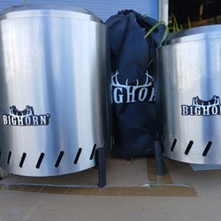 New 2 Pcs   Bighorn Patio Tabletop  Fire Pits