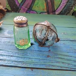 Japanese Fishing Float 3" Diameter With Original String And Tar Residue Intact 