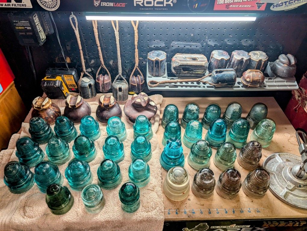 Vintage Glass And Ceramic Insulators