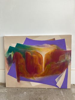 Abstract Grand Canyon Painting - Original Canvas (24x30) - Modern Southwest