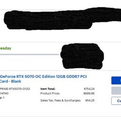 ASUS NVIDIA GEFORCE RTX 5070 OC EDITION 