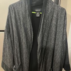 Perf Condition Black One Size Fits All Claiborne Sleepwear Robe Warm Great Deal 