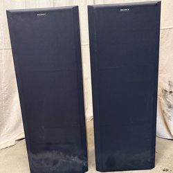 Vintage Sony SS-U221 3-Way Tower Speakers - Tested & Working