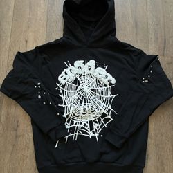 Black & White Sp5der Hoodie 