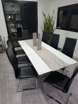 Dining table and chairs