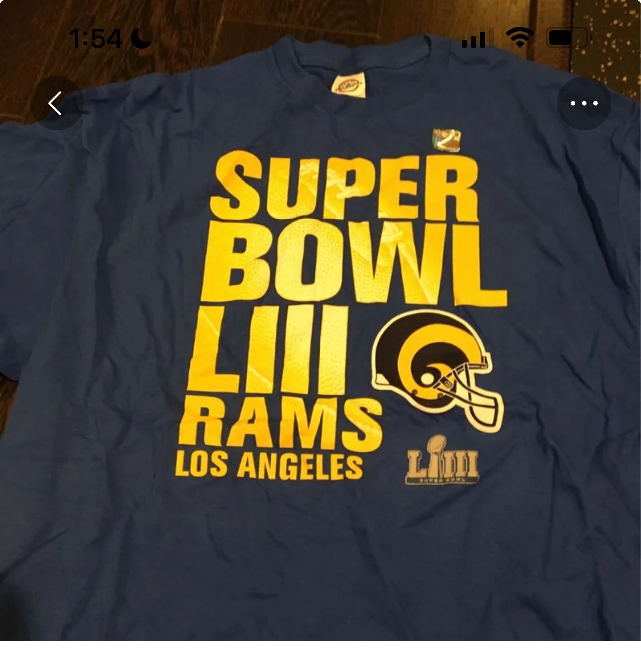 New NFL Los Angeles Rams Superbowl t shirt Large 