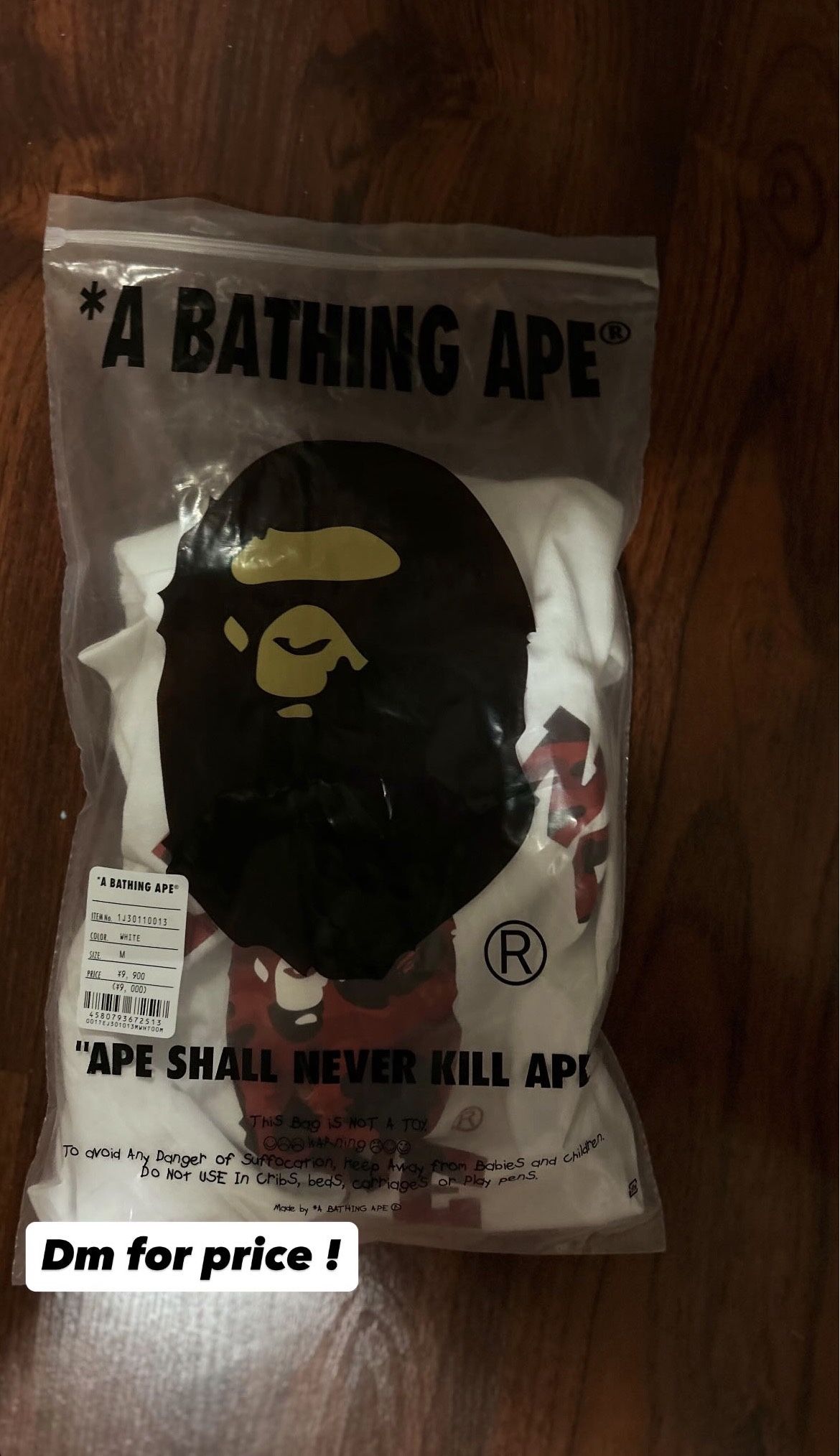 Red Wi White Bape Tee Willing To Ship Out