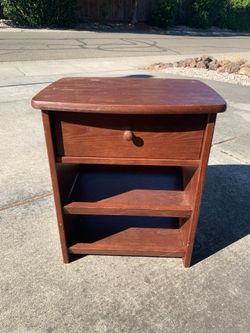 solid wood nightstand