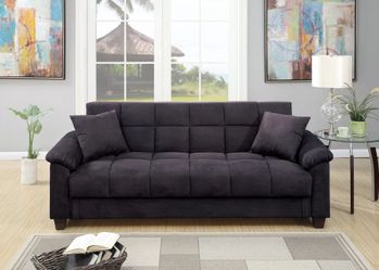 Brand New Dark Grey Adjustable Sofa Storage Sleeper