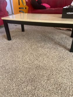 Coffee table and 2 side chairs