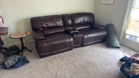 Beautiful Reclining Leather Couch