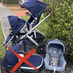 Double Stroller Uppababy Vista With Mesa Car Seat And Base 