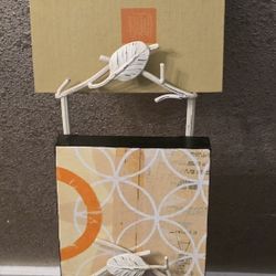 Home / Outdoor Decor - Cream Wrought Iron Plate Rack with Leaves and Stems / Branches - Books Art