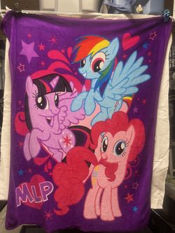 My little Pony Fleece Blanket Size 56L X 41 L 