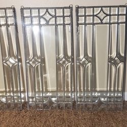 3 Heavy Old Glass Hangings For Windows 