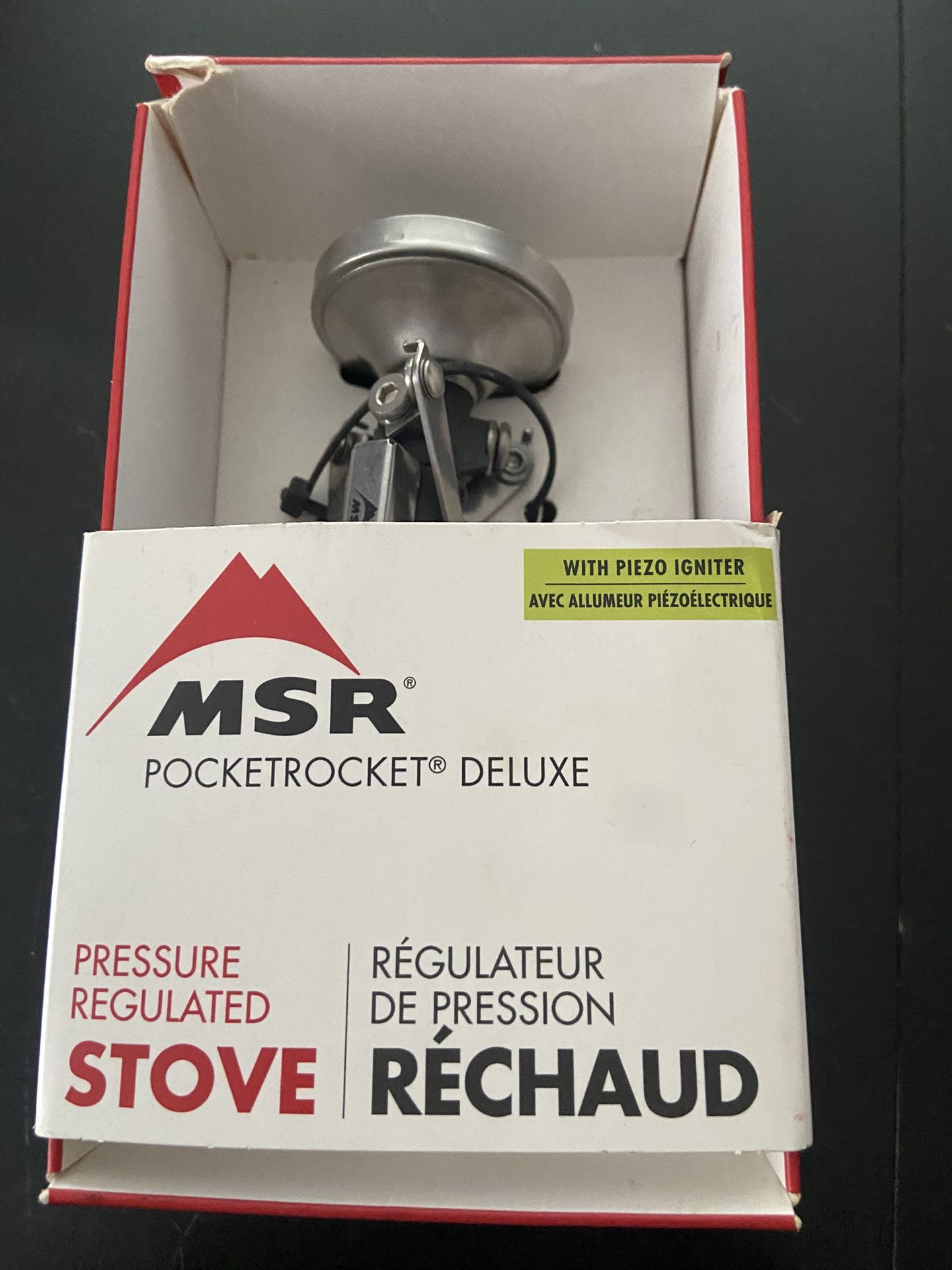 New MSR Pocket rocket Deluxe 2.9 oz  Camp Stove W/ Piezo igniter