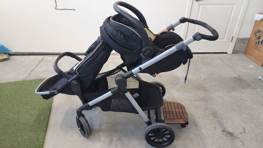 Evenflo Double Stroller, Carseat, And Two Bases