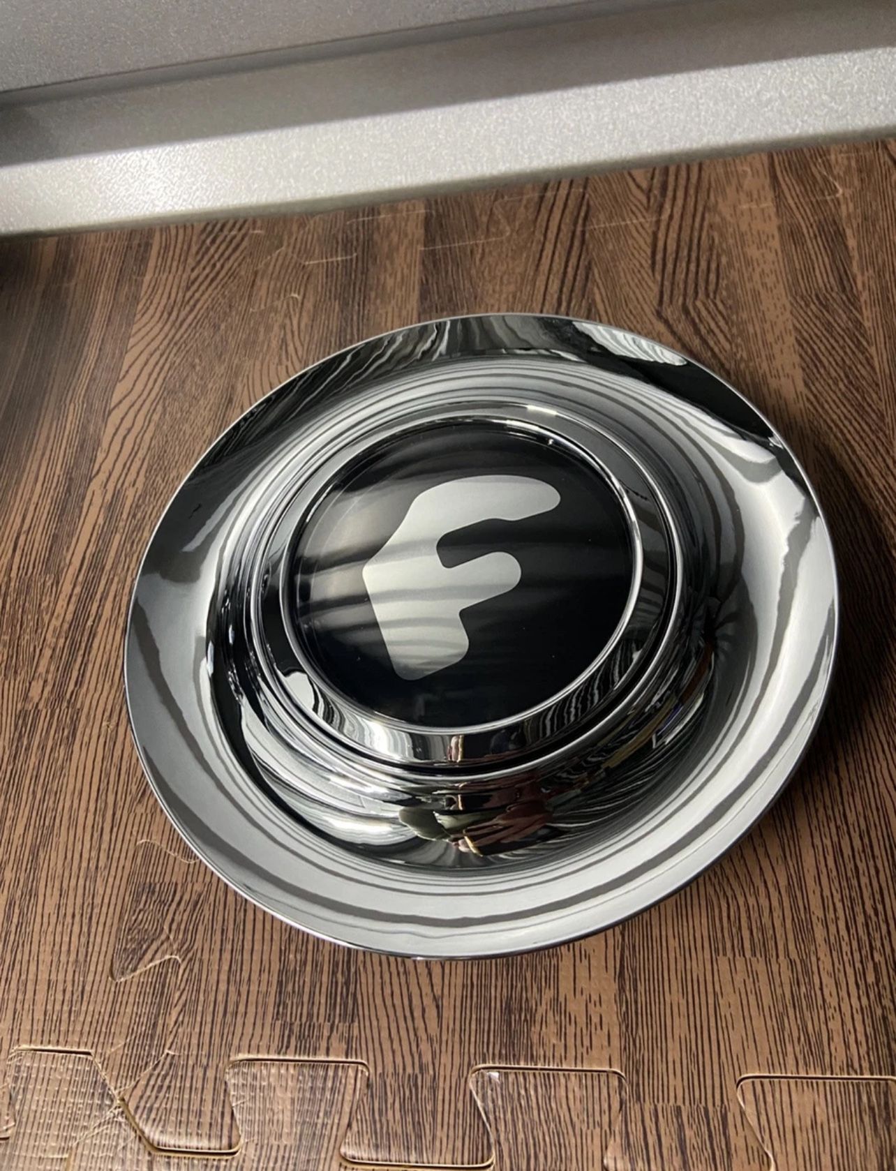 1 Pc Silver Floating Center Caps For Forgiato XL Hubcap Rim Emblem