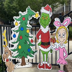 Grinch Wooden Cutouts. 