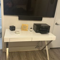 White And Silver Desk 
