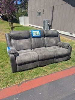 Grey recliner couch