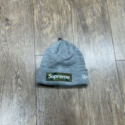 SUPREME CAMO BOX LOGO GREY BEANIE