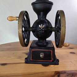 Vintage Cast Iron Coffee Mill WORKS