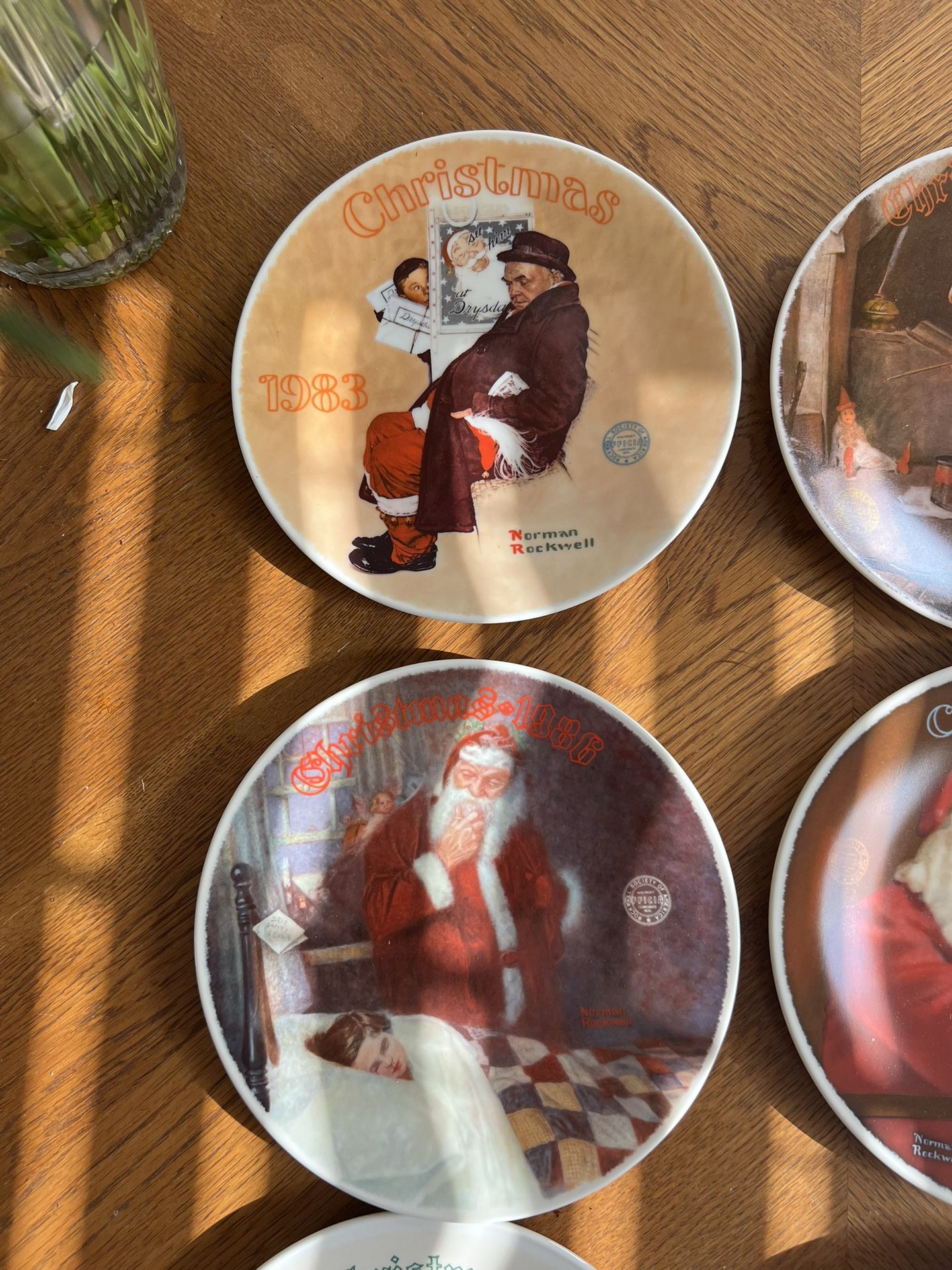 Norman Rockwell Plates * Christmas *