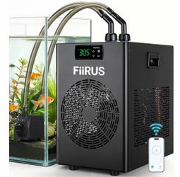 Aquarium Chiller 42 Gallon, 1/10 HP Quiet Water Chiller Saltwater Freshwater, Control on your phone，Cooling for Axolotl Coral Hydroponics, Pump Includ