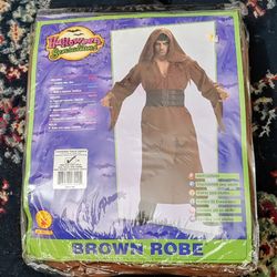 New Never Opened men’s Brown Robe Costume By Halloween Sensations 