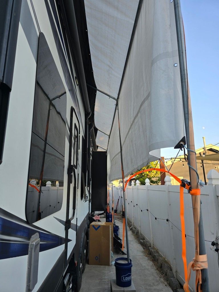 12'x40x12' Canopy steel frame for an RV Trailer or driveway