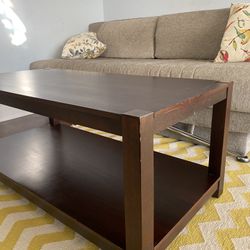 Modern Coffee Table With Shelf/2 Tier Table