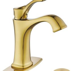 Brushed Gold Single Handle Bathroom Faucet,