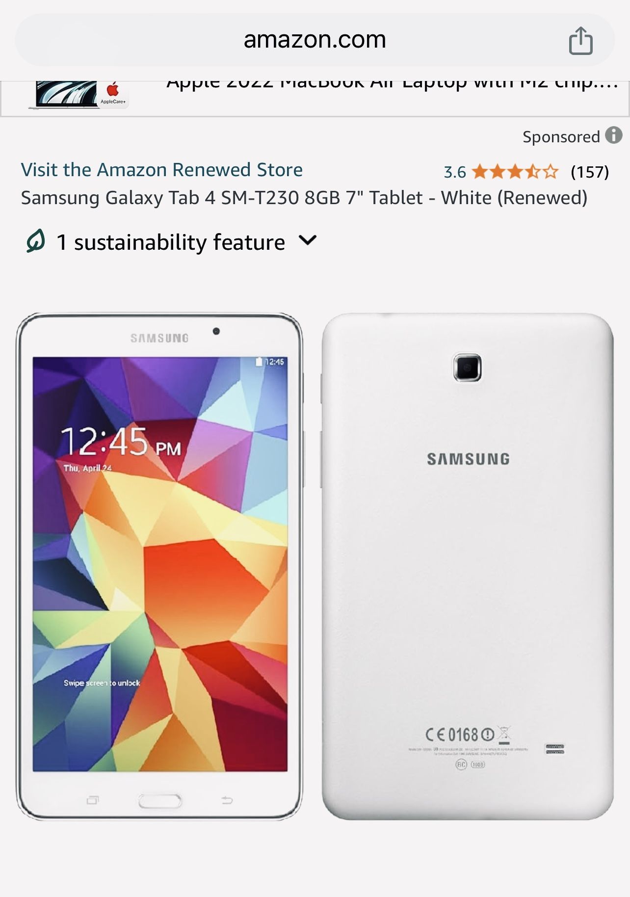 Samsung Galaxy Tab 4 7" Tablet - White