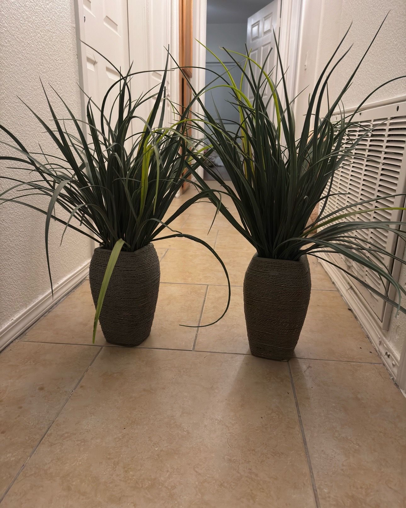 2 fake plants